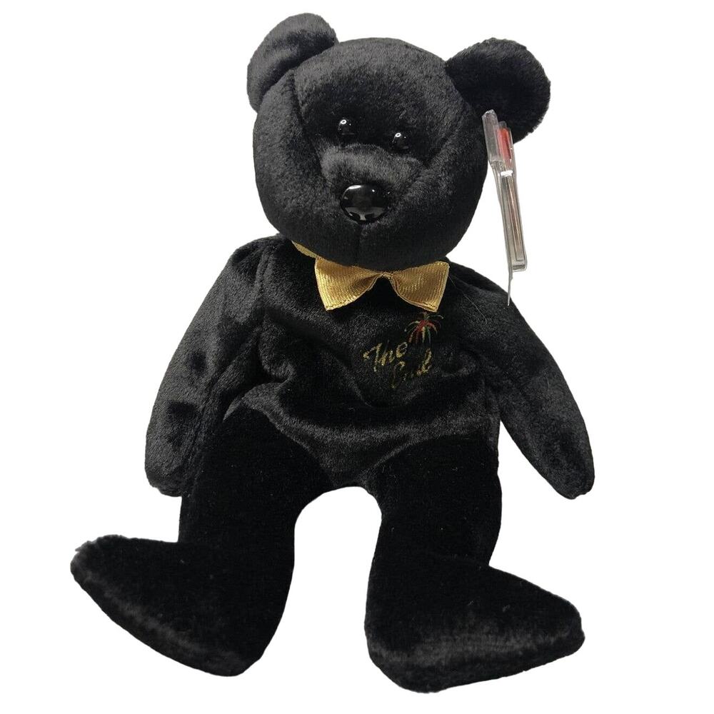 'THE END' Bear Hologram 1999 New w/Plastic Enclosed Tag Retired Ty Beanie Baby